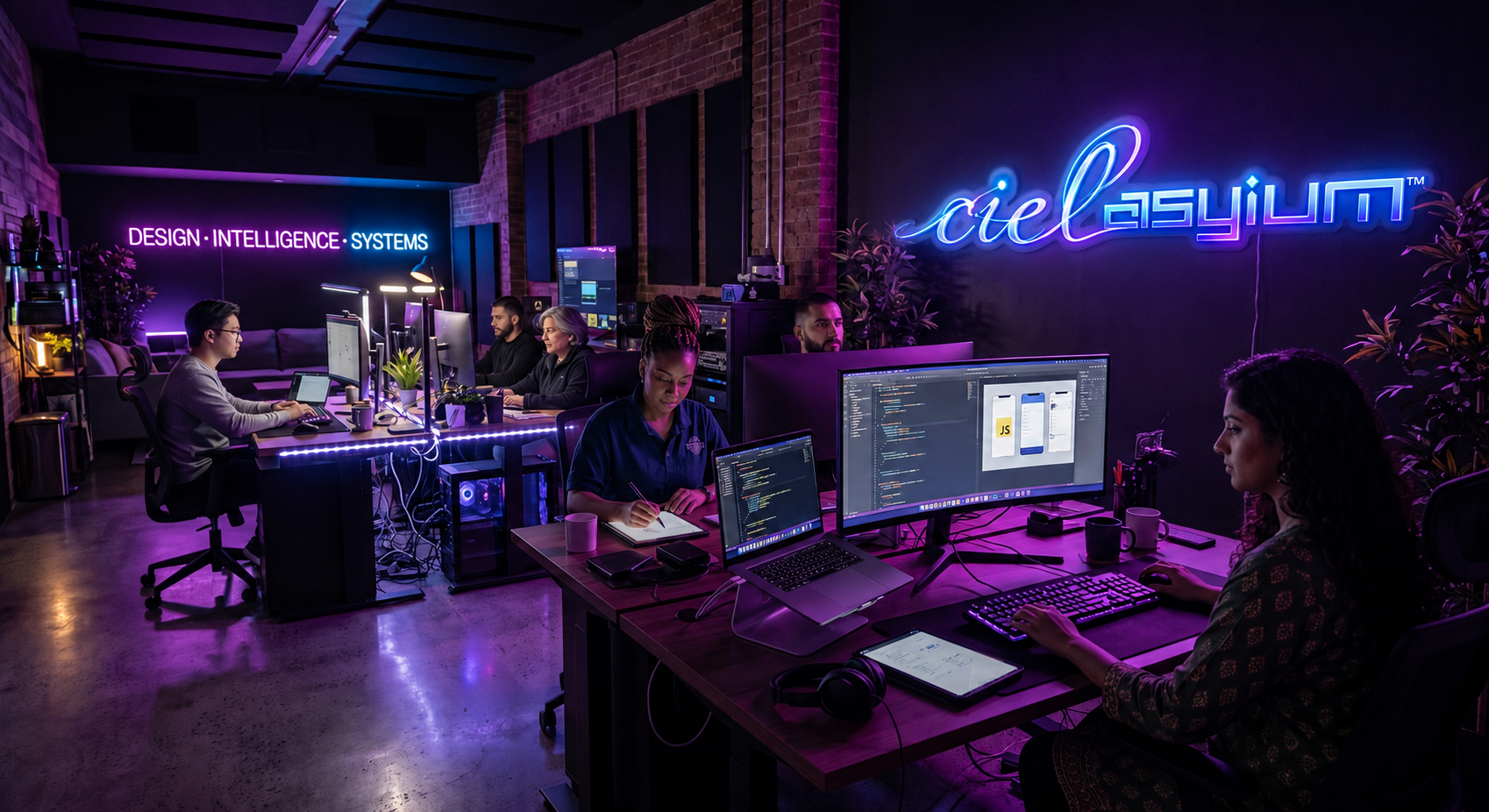 Ciel Asylum studio workspace and collaborative creative team